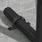 Flash Furniture Sigrid 6' Outdoor Bench w/Backrest, Metal Mesh Seat and Backrest and Steel Frame in Black w/Anchors SLF-AG4HUT2-H48L-BK-GG - alternate 4